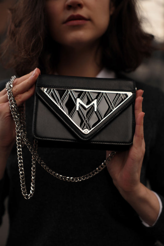 Schultertasche Glamour Bag, aus feinem Leder. Design by Natalie Schlecker