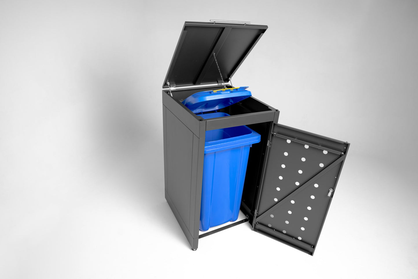 Mülltonnenbox 1er - 4er Set, für 240l, in Metall, im Cubus Design