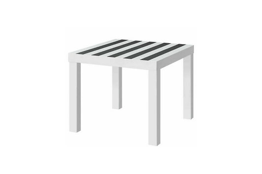 IKEA PS Sonderkollektion 2014, Beistelltisch Lack mit schwarz weissen Streifen